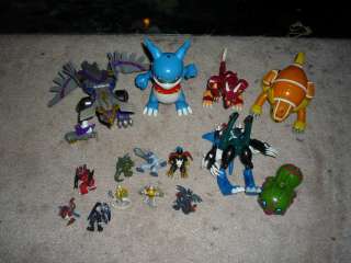 Lot of 15 Digimon Figures Mixed Scales 9 Minis Digivolving Playsets 
