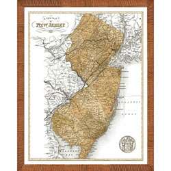 Map of New Jersey Framed Print  