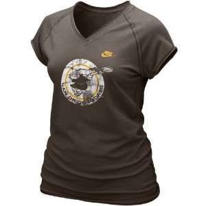   Ladies Brown Cooperstown Bases Loaded T shirt
