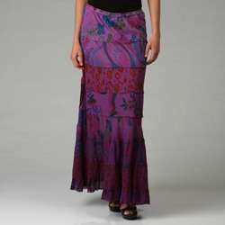 Affaire Womens Mixed Print with Wrapping Long Skirt  