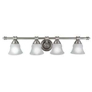 Bath Collection Four Light Bracket In Brushed Nickel Finish   4 Bulbs
