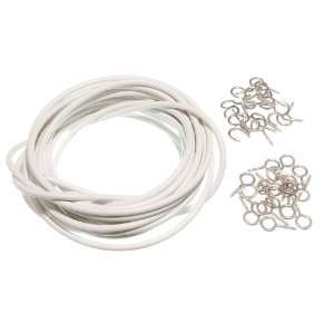   NET EXPANDING WIRE WHITE 14 METRE ( 14M ) WITH 20 HOOKS & 20 EYES CP