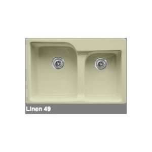   Advantage 3.2 Double Bowl Kitchen Sink with Single Faucet Hole 25 1 49