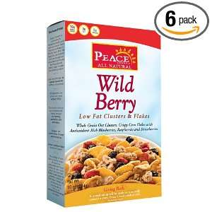 Peace Cereal Wild Berry Low Fat Crisp, 10.5 Ounce Boxes (Pack of 6 