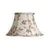 NEW 11 in. Wide Lamp Shade, Gold Beige with Floral Print Fabric, Laura 