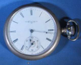 1904 Elgin 7 Jewel Nickel Pocket Watch w Box M  