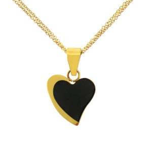   Gold Tone Double Layers Heart Double Chain Necklace, 18 Jewelry