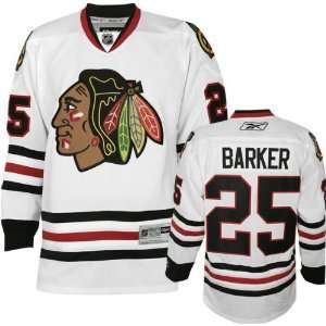 Cam Barker White Reebok NHL Premier Chicago Blackhawks Jersey  