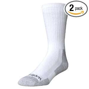   Lamont 9131XLN Mens Cotton Crew Socks, 2 Pairs, White, Size 13   15