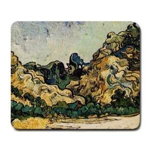 Vincent Van Gogh   Mountains at Saint Remy Fine Art Impressionist 