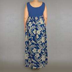 INES Collection Womens Plus Size Sleeveless Scoop Neck Maxi Dress 