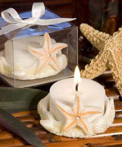 100 Starfish Candle Beach Theme Wedding Favors  