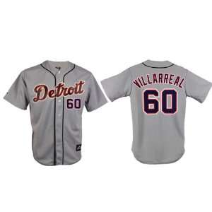  Villarreal #60 Detroit Tigers Majestic Replica ROAD Jersey 