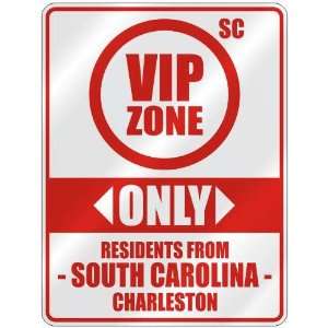   ONLY RESIDENTS FROM CHARLESTON  PARKING SIGN USA CITY SOUTH CAROLINA