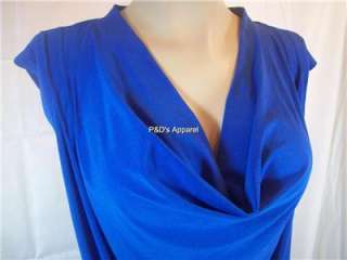 New Carol Rose Womens Plus Size Clothing Blue Tank Top Shirt Top 