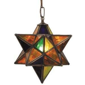  12 Inch W Multi Colored Moravian Star Pendant Ceiling 