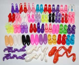 Lot Barbie dress /accessories 100 Pairs Shoes(30 style)  