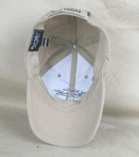   Tiki Las Vegas NV Palm Tree Baseball Hat Cap Low Profile Biege  