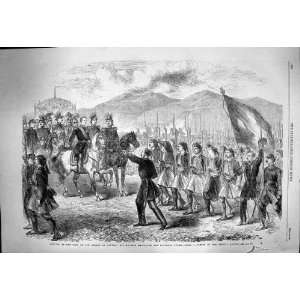  1863 KING GREECE ATHENS NATIONAL GUARD SOLDIERS PRINT 