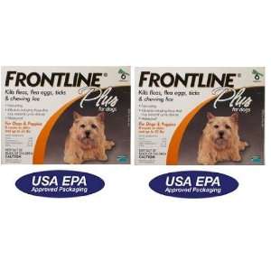  FRONTLINE PLUS for Dogs Flea & Tick 0 22 lbs Orange 12 