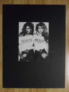 Busch Beer Poster Proof Cindy Crawford Claudia Schiffer  