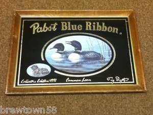 C7 PABST BEER SIGN MIRROR COMMON LOON COLLECTIBLE EDITION VINTAGE 