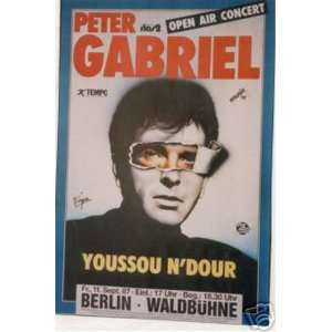  Peter Gabriel Berlin Original Concert Poster 1987