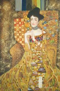 Gustav Klimt Reproduction Art Portrait Adele Bloch Bauer 24X36 HQ Oil 