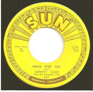 JOHNNY CASH 45 Mean Eyed Cat   NM  