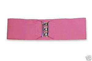 NEW 50s Pink Adult Elastic Cinch Belt 3   Plus 3x/4x  