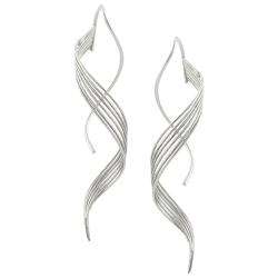 Sterling Silver Six strand Spiral Earrings  