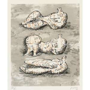   Henry Moore   24 x 28 inches   Three Reclining Figures