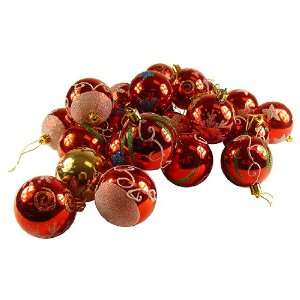  Club Pack of 576 Red and Gold Glittered Ball Christmas 