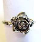 Blooming Rose Design Ladys Ring w/ Single