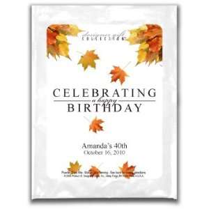 Cappuccino SS Wh Happy Birthday Leaves Cascading  Kitchen 