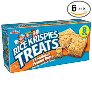 Kelloggs Rice Krispies Treats Chocolatey Peanut Butter, 8 Count Box 