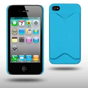  IPHONE 4 BLUE CARD STORAGE HOLDER CASE BY CELLAPOD CASES 