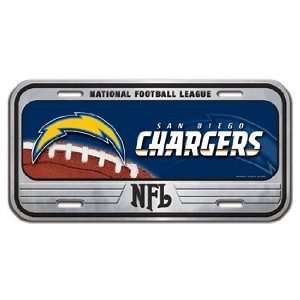  San Diego Chargers Domed Metal License Plate Sports 