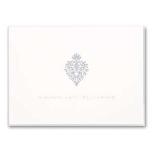  Silver Bordered White Card Stationery