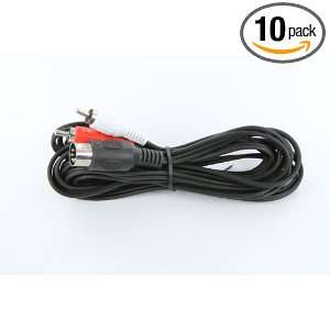  6 Foot 5 pin Din Male   2 RCA Male Cable Connector Adapter 