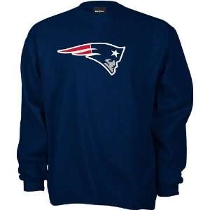   England Patriots Reebok Logo Premier Navy Crew Sweatshirt Sports