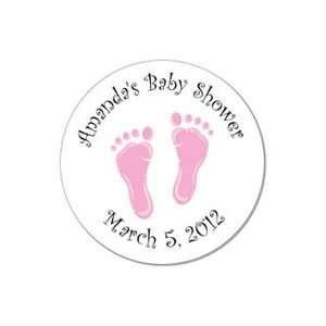  SBS211G   Baby Shower Pink Baby Feet Sticker Baby