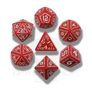  Carved Runic Dice Set (Red and White) Toys & Games