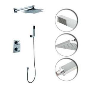 com Thermostatic Shower Faucet with 8 inch Shower Head + Hand Shower 