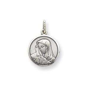  Sterling Silver Our Lady of Sorrows Medal QC3520 Jewelry