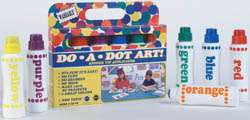 DO*A*DOT ART Set of 6 Paint MarkersRAINBOW ~No Cups~No Brushes~No 