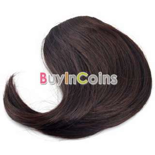   Fashion FringeBang Synthetic Hair Extension Dark Light Brown Color #4
