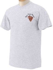 Beefmaster Beef Bull Head Custom Farm Name Embroidered T Shirt Small 