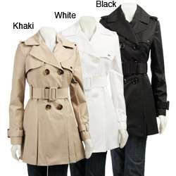   Womens Double breasted Pleated bottom Trench Coat  
