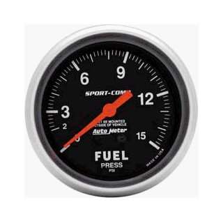  Auto Meter Sport Comp 2 5/8 Fuel Pressure Gauge 
